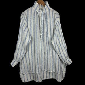 CP Shades Women Long Sleeve 100% Linen Popover Shirt Tunic Dress Sz M Oversized